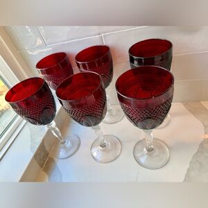 Antique Ruby By Cristal D'Arques-Durand - Set of 6